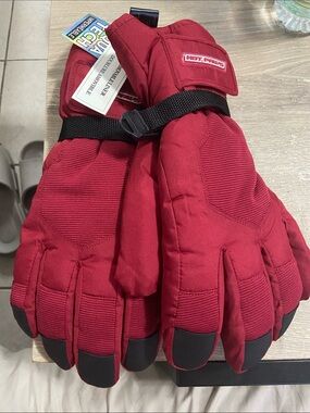 Vintage Hot Paws Red Waterproof Winter Gloves